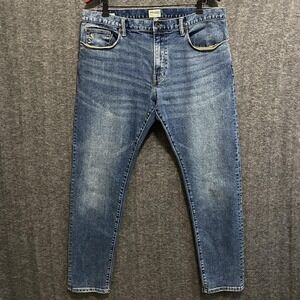 Todd Snyder Jeans Mens 36x32 Blue Stretch 5 Pocket Slim Fit Denim Faded Casual